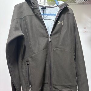 Chocolate brown hooded zipper sweatshirt